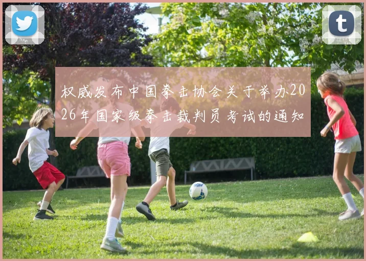 权威发布中国拳击协会关于举办2026年国家级拳击裁判员考试的通知解读