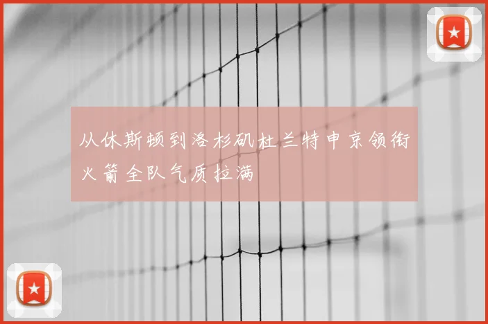 从休斯顿到洛杉矶杜兰特申京领衔火箭全队气质拉满